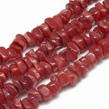 Rote Koralle Perlen Chip 5-8