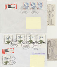 Bund, 2 R-Briefe mit geschwärzten R-Zetteln, 14943 Stülpe und 16515 Nassenheide