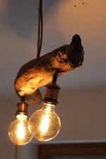 Handgefertigte kleine Holzlampe Exklusiv Kollektion NEUE ; 20x50CM