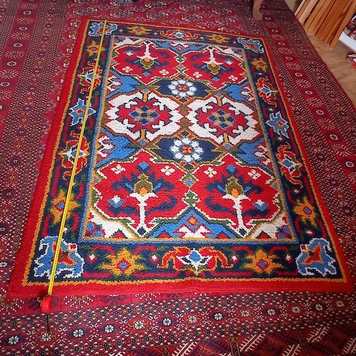 Farbenfroher wollteppich - farbenfroher,