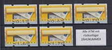 ATM Briefkasten Mi.-Nr. 5 Fehldruck Wertangabe unten Satz 5 Werte ** mit Nr. 
