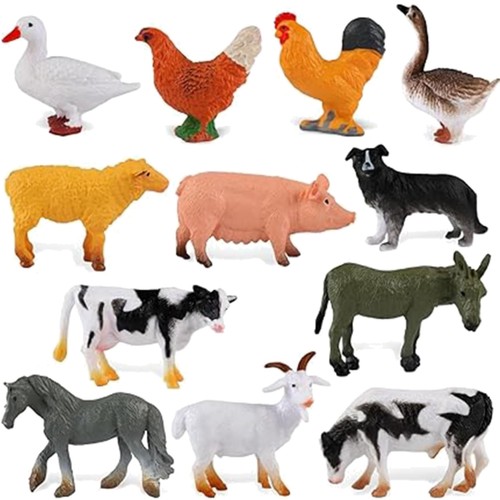 Bauernhoftiere plastik 12er - bauernhoftiere,
