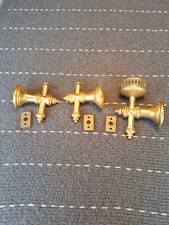 2 Waschtisch Konsolen+1Glashalter vergoldet mit Halterung aus Sanitärausstellung