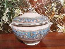 WEDGWOOD England TURQUOISE FLORENTINE W2714- edle Terrine / Suppenschüssel