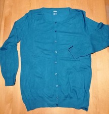 Strick Jacke Weste Petrol