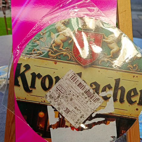 Blechschild krombacher rund - krombacher,