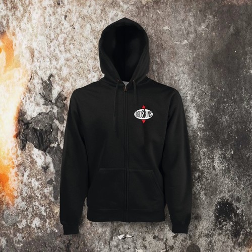 Hooded zipper redskins logo - redskins,