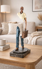 Bronzeskulptur reisender mit - reisender,