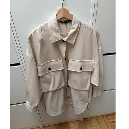 Zara hemdjacke beige - zara, s