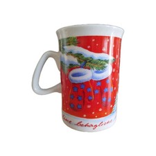 Porzellan-Winter/Weihnachtstasse "Santa's kleine Winterpause" Limitierte Auflage