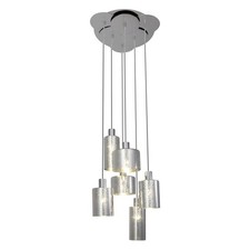 Brilliant Pendelleuchte Deckenlampe Emotion Chrom max. 6 x 60W E27 Sterneneffekt