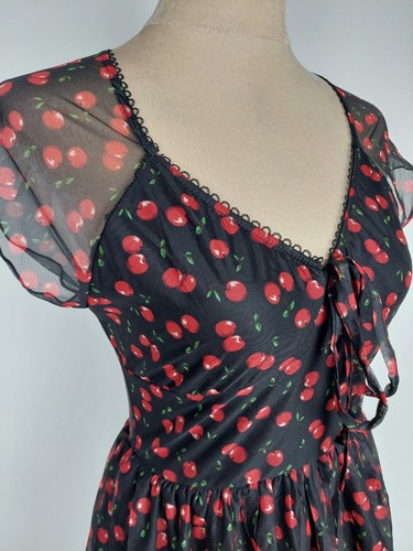 Kleid 36 schwarz rot - s,