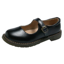 Damen Flats Shoes Round Toe Low Heel Oxfords Ankle Strap Preppy Mary Jane Schuhe