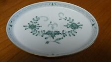 kleine Servierplatte Meissen Indisch grün 1. Wahl Top Zustand Goldrand