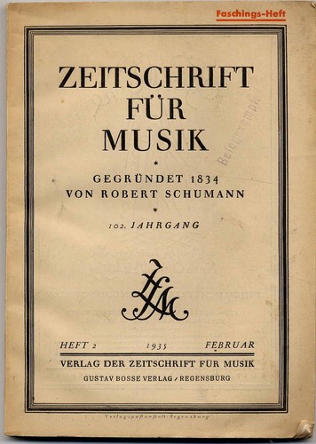 1935 bosse zeitschrift - 1935, für