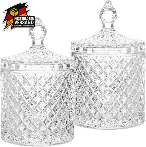Süßigkeiten glasdose 2er set - süßigkeiten,