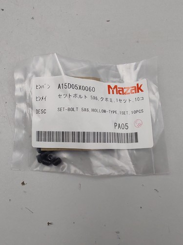 Mazak a15d05x0060 set bolt - mazak, 5x6