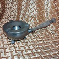 Zinn Aschenbecher mit Holzgriff