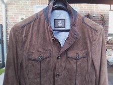 BUGATTI VELURLEDER HERRENJACKE,L,BRAUN,SEHR GUTER ZUSTAND,viele Extras