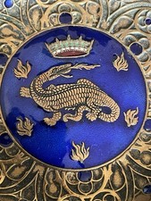 Antike Schale Emaille Kupfer