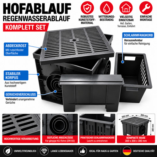 Hofablauf 30x30x30 a15 bis - hofablauf, cm