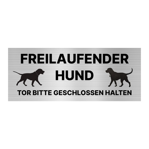 Hinweisschild freilaufender - hinweisschild,