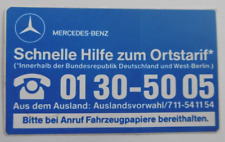 Werbe-Aufkleber Daimler Benz Service Notdienst Rufnummer Mercedes Oldtimer 80er