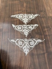 Wimpelketten Basteln Girlande Spitzendreiecke  Baumwolle Hochzeit Shabby 3 Stück