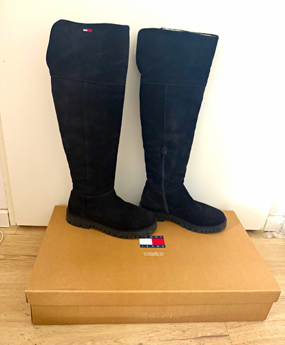 Tommy jeans damen reitstiefel - tommy,