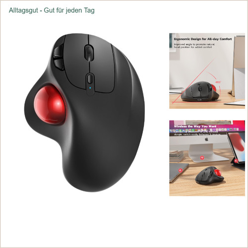 Nulea kabellose trackball maus - kabellose,