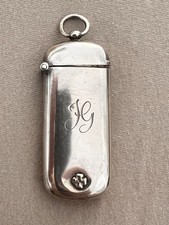 Altes Sillems Feuerzeug 925er Silber mit Kette Silber selten 