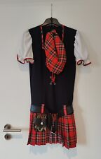 Damen Kostüm Fasching Karneval Schottin Karo Kariert Gr. M