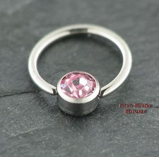 TITAN Lippenbändchen BCR ROSA Ohr Piercing Tragus 1,0