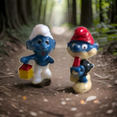 Schlumpf figuren - 2x,