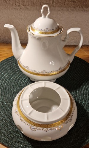Teekanne mit stövchen - stövchen, johann