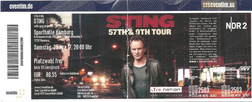 Sting 57th 9th tour - , &