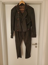 Damen Hosen Anzug Echt Leder -