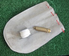 Senklot Maurerlot Schnurlot Messing umschraubbar Zentrierlot  im Lederbeutel