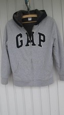GAP Hoodie Sweatjacke 158 - 164 gefüttert grau Kapuze Teddyfutter Thermo XXL Kid