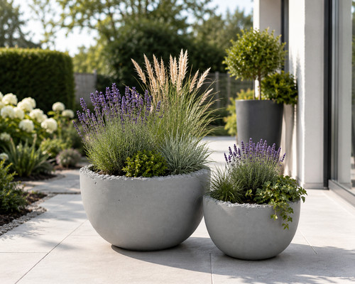 Beton pflanzschale rund - beton,