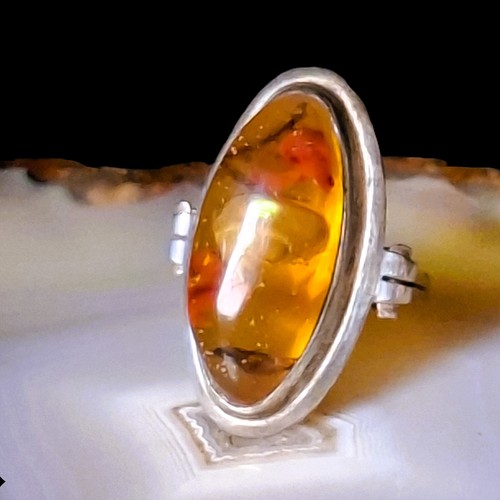 Ring antik bernstein mm - antik,
