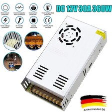LED Schaltnetzteil DC 12V 30A 360W Netzteil Trafo Driver Treiber Streifen CCTV