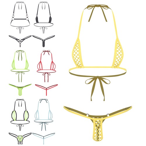 Damen triangel bikini set - bikini,