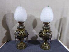 Petroleumlampe Hinks & Sons No2 Duplex Brenner Petroleum Salon Jugendstil Lampe