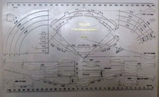 Gleisplan Schablone Maßstab 1:5 TILLIG TT Modellgleissystem Gleispläne 83517