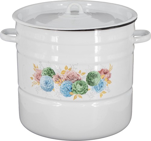 Emaille behälter mit - mit, blumen