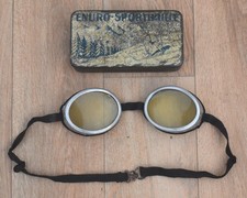 Original Wehrmacht Schneebrille Gebirgsjäger Gletscherbrille getönte Gläser Etui