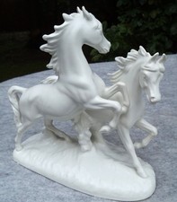 Cortendorf Porzellan - Figur Nr. 3232, Pferde, weiß