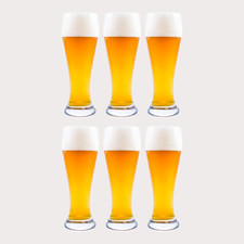 6x Weizenbiergläser
