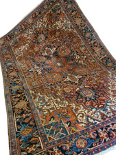 Antiker Heris Teppich Handgeknüpfter Orientteppich 346x234cm